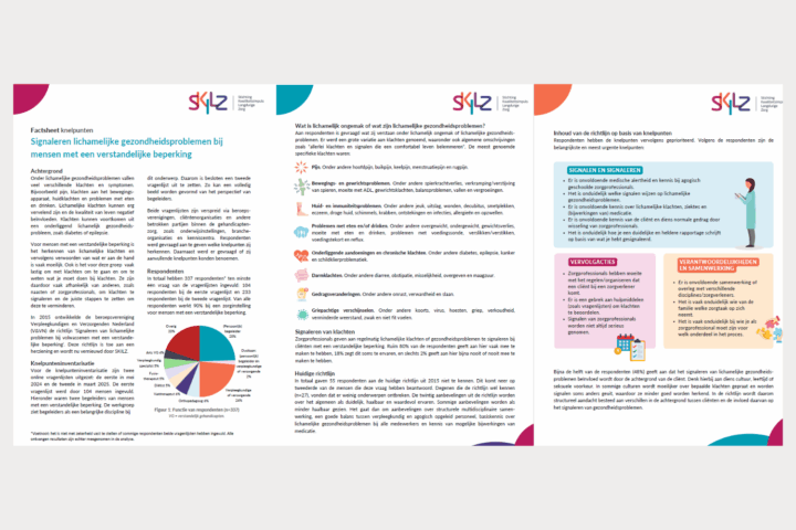 factsheet signaleren bij lichamelijke gezondheidsproblemen bij mensen met een verstandelijke beperking